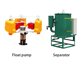 Floating oil collecting system GYP+FO