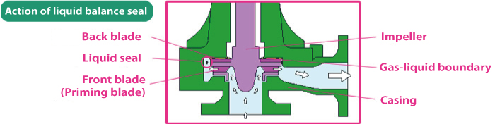 Work of a liquid balance seal